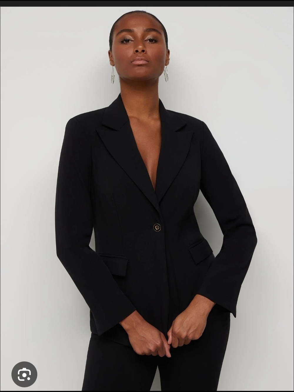 NY & CO Classic Black THREE BUTTON Women's Blazer Jacket Size 10